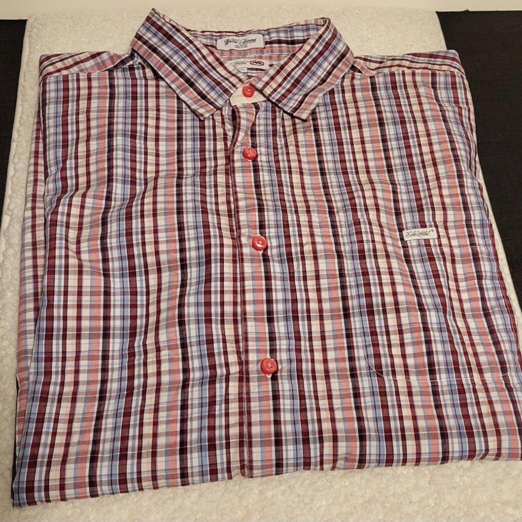 Ecko Unlimited Striped Cotton ShortSleeve Shirt Xxl Brand New